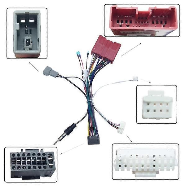Bil Stereo 16-pin Strømledning Adapter Audio Kabelnett Med Canbus Boks For 3 5 6 8 -7 2008-2015