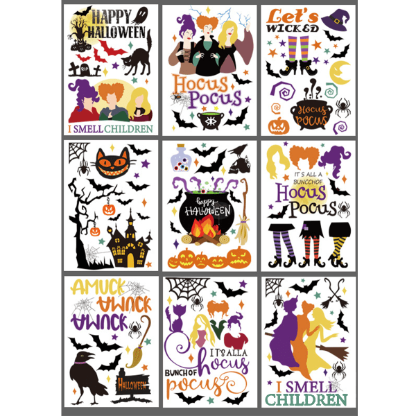 Halloween-vindudekals for barn