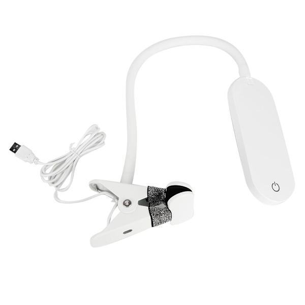 Tatto LED Bordlampa Mode Sovrum Ögonskydd Touch Skrivbordslampa (Vit Plug-in Typ)
