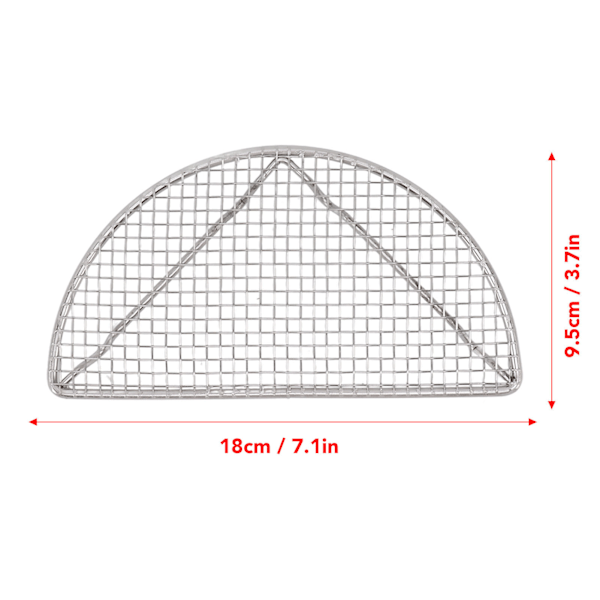 Jäähdytystelineet leivontaan, ruostumattomasta teräksestä valmistettu lankakeittoteline, korkean lämpötilan kestävä, uuninkestävä leivontaan, paistamiseen, grillaamiseen, puolipyöreä 18 cm