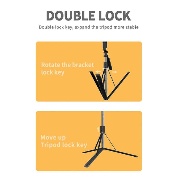 Multifunksjonell Trådløs Bluetooth Selfie Stick Sammenleggbart Mini Stativ Mobiltelefonholder For Ios Og