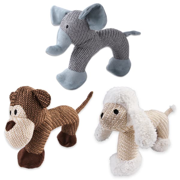 Elefant, hundleksak i linne, hundplyschleksak, bitresistent interaktiv