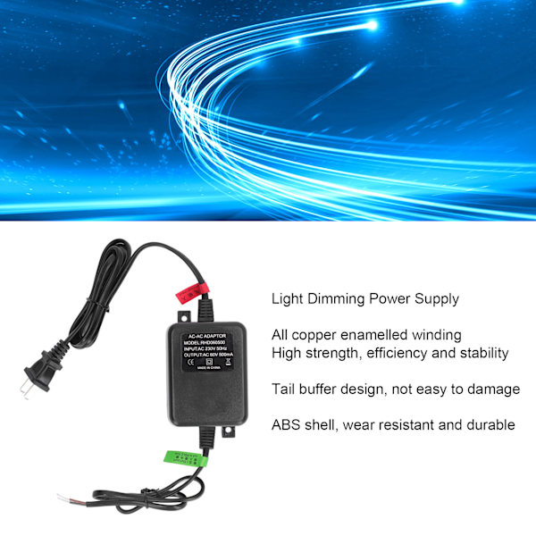Lysdæmpende Strømforsyning Skiftelig Glas Transformer 30W Controller til 60V Trådstyring CN Stik 230V