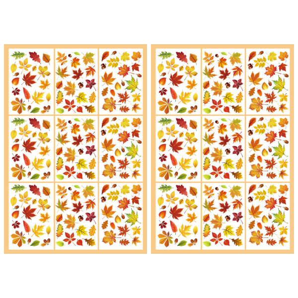 2 set höst Thanksgiving lönnlöv pumpa dubbelsidig