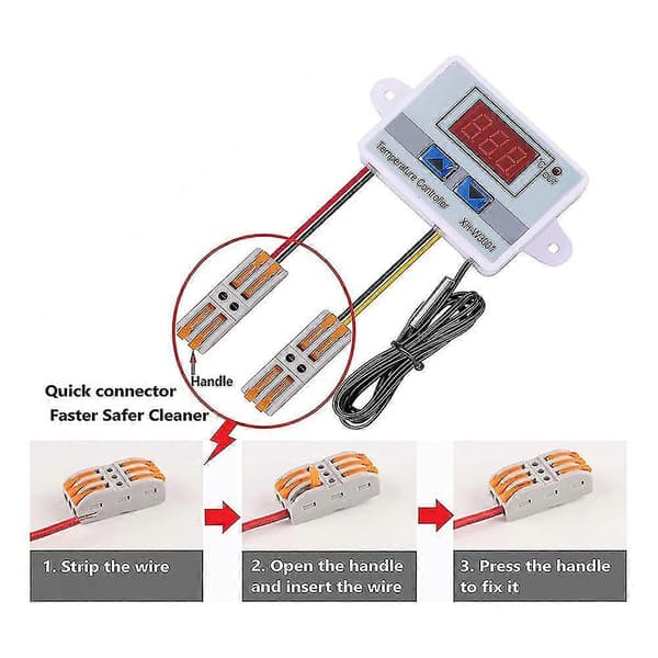 12v 120w Xh-w3001 Digital LED Temperatur Med Probe Og Kobling (2