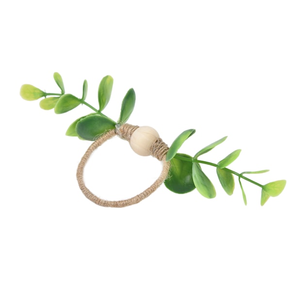 4 stk. Servietringe, Enkle Dekorative Håndlavede Blad-Blomster Servietringe til Bryllupper, Nytårspartier 6632