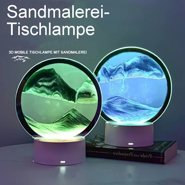 Sensorisk Rörlig Sandkonst, Kombinerar Traditionell Timglas Med Unikt Designkoncept, Stressreducerande 3D Djuphavslandskap För Hemmakontorsbruk,