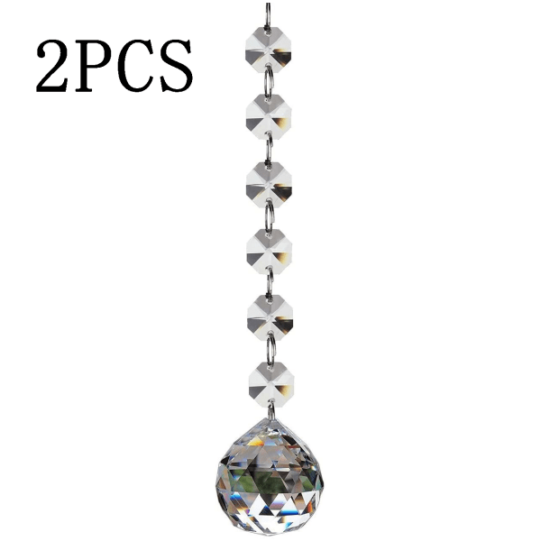 2 st 170 mm kristallglaskula ljuskrona prismhänge T