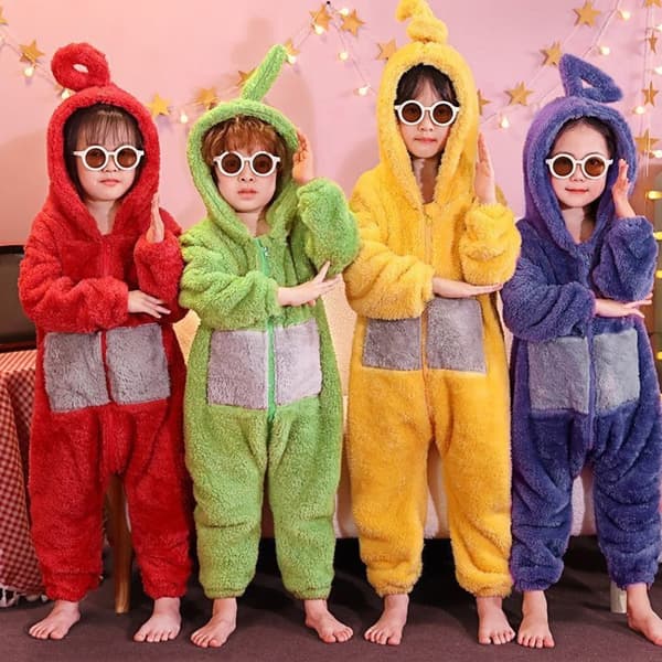 Hel drakt pyjamas for kvinner og menn, tykk korallfleece XL