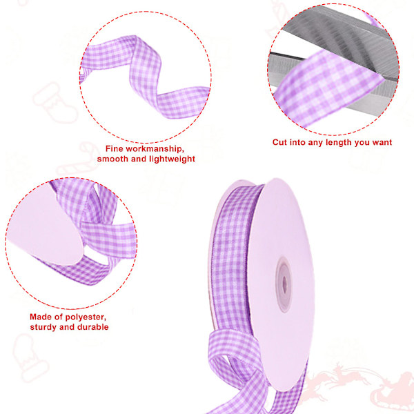49 meter rutig band jul presentband gingham rutig ri
