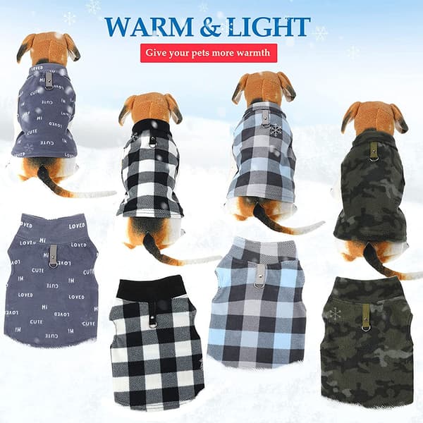 Kjæledyrklær, hund høst og vinter polarfleece termisk fleece