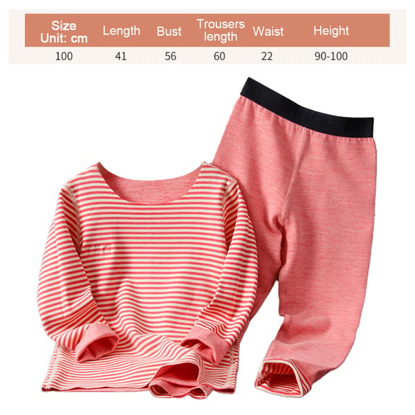 Toddler Pyjamas Flickor Pojkar Varma Bomulls Pyjamasar för Barn pink 100cm