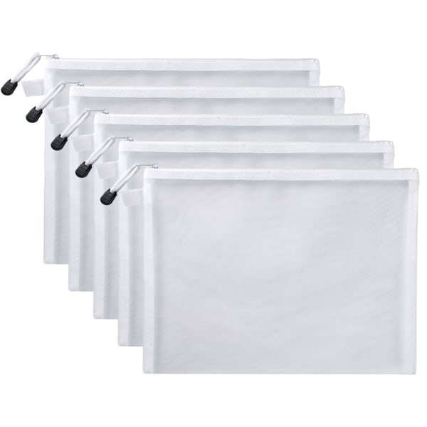 Hängande nät dragkedja väska, lätt nylon mapp, fil