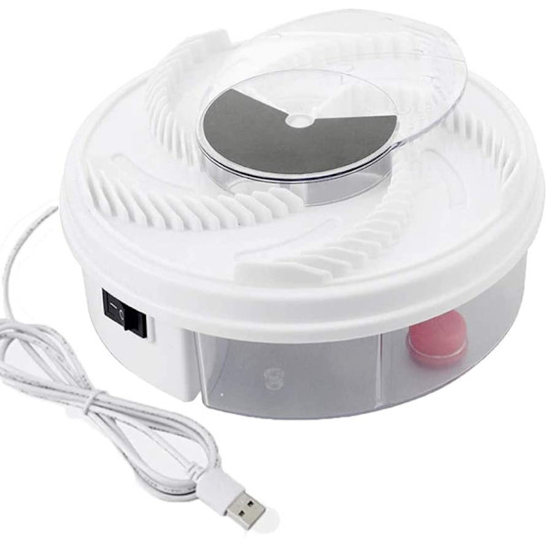 Elektrisk flugfälla, flugfälla skadedjursbekämpning insektsfångare automatisk flugfångare flugfälla skadedjursbekämpning kontrollfångare Verktyg för kök, trädgård, sovrum, vit