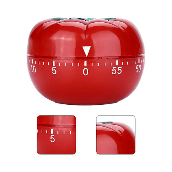 Mekanisk Timer, Tomatformad Uppdragsbar Nedräkningstimer, Batterifri Rostfri Design för Enkel Användning vid Tidshantering