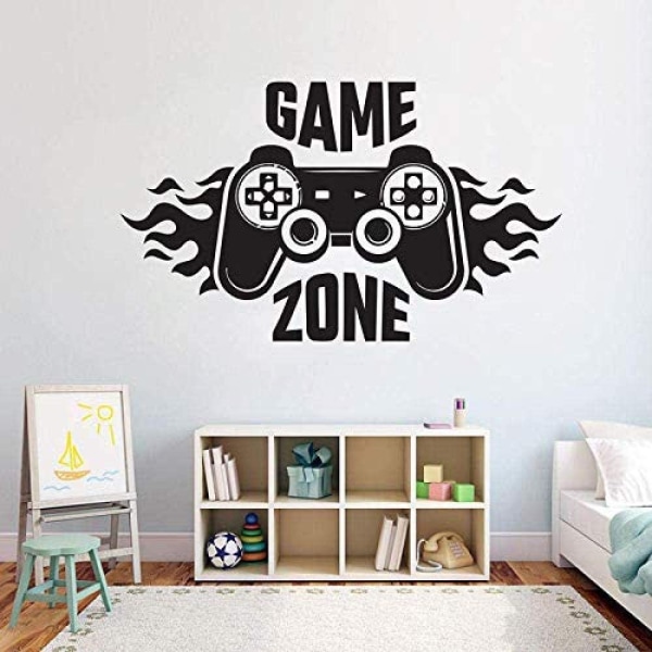 Game Zone Väggdekal DIY Gaming Gamer Väggklistermärke och Väggdekal