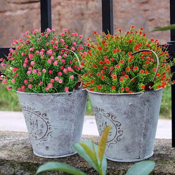 12 Bundter Udendørs Kunstige Blomster, Ægte Berøringsfalsk Baby's Br