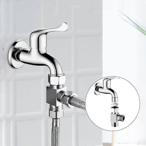 Messing 3-vejs vandaflederadapter Hurtig installation Badeværelse Bruser Bidet Vinkel Udskiftningsventil