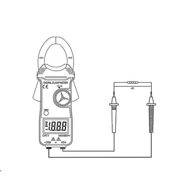 Handhållen digital strömtång, amperemeter, voltmeter, multimeter för precisionsmätning Dt830b yellow