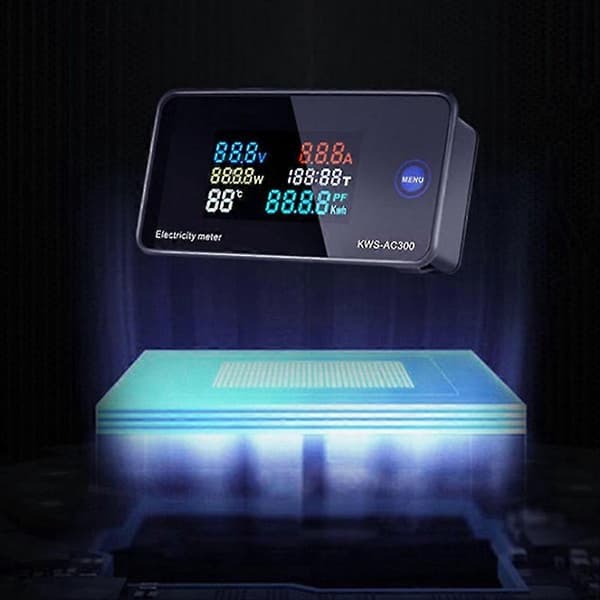 AC 50-300V Voltmeter Amperemeter KWS S Måler LED Digital AC Wattmeter Elektrisk Måler