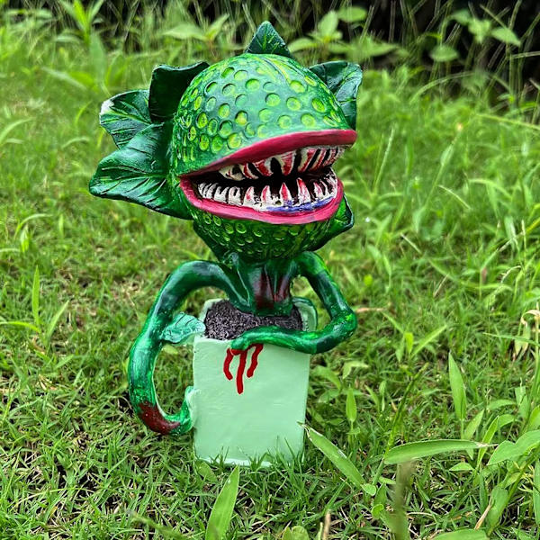 Piranha Harpiks Skulptur Udendørs Dekoration Statuer, Halloween Gys