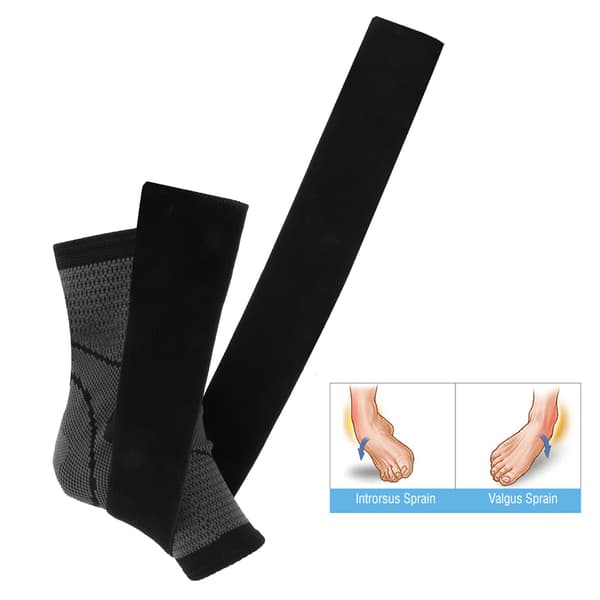 AOLIKES Utomhusträning Ankelstöd Svart Basket Justerbart Ankelstöd (XL)