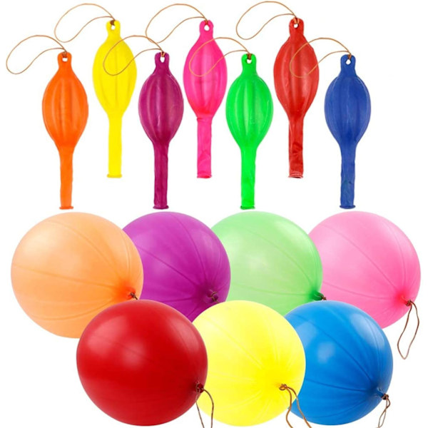 50 stanspunchballonger, festtillbehör Neon stansballonger 18 tum