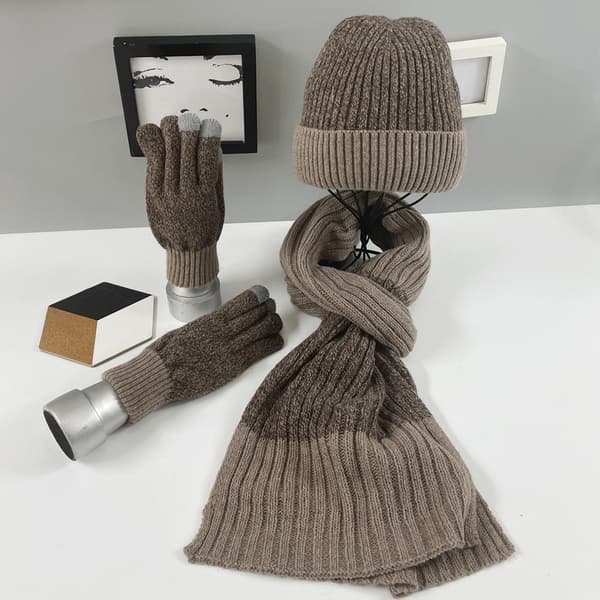 Luer, skjerf, vinterfleece strikkede hansker, varme i Europa og A
