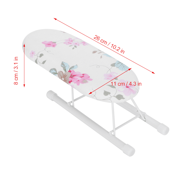 Mini Silityslauta Taitettavilla Hihojen, Kaulus- ja Rannekkeiden Silityspöydällä Koti- ja Matkakäyttöön Flora Bloom