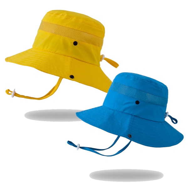 2 delar Solhatt för barn Vikbar hatt med bred cap UV-skyddsmössa