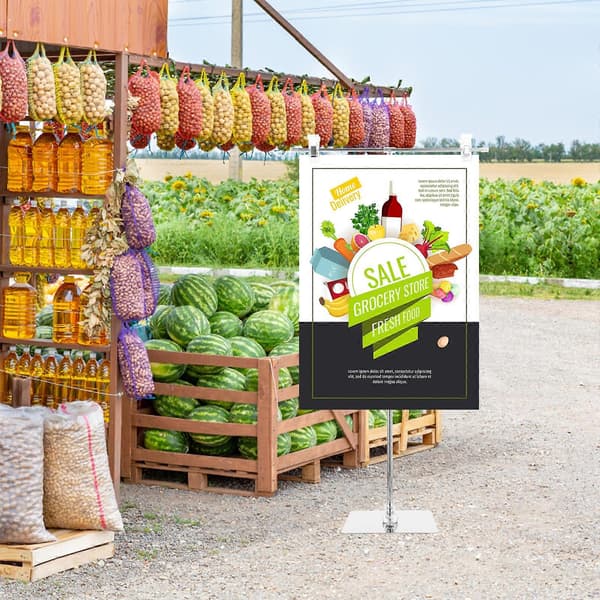 T-formet plakatstativ Justerbart utstillingsplakatstativ Bordplakatdisplayholder for butikk