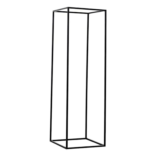 2-pack - 40\" Rektangulär Matt Svart Metall Bröllopsblomsterställning, Geometrisk Vas för Bröllopsmiddagsdekoration, Restaurang Hotelldekor