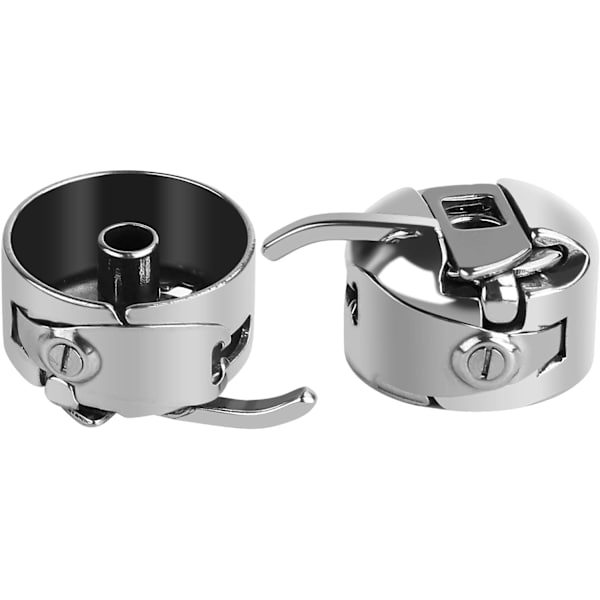 2PCS – Symaskinspolefodral, rostfritt stål spolhållare fodral för frontmatning 15 klass maskiner