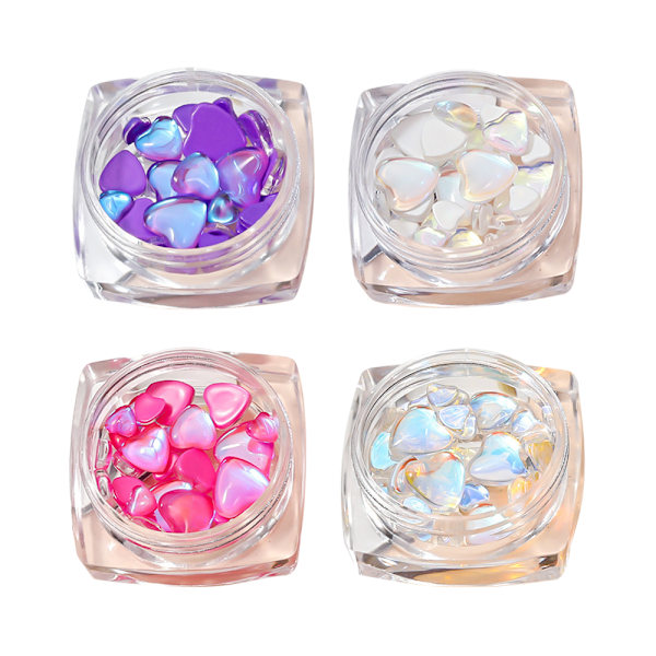 Søde Neglecharms, Hjerteformede Krystal Rhinestones til Neglekunst Dekorationer