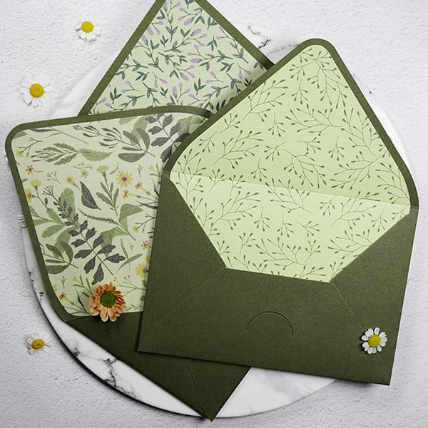 8-pack V-flik inbjudningskuvert för kort, födelsedag, bröllop, examen, gratulationskort, babyshower, 16x11,3 cm