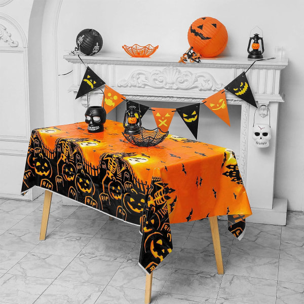 Halloween duk, 2-pack 54'' x108” engångsbord