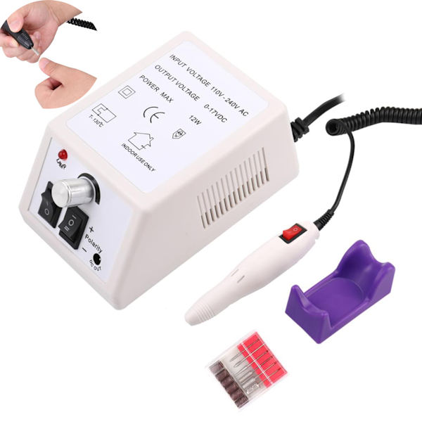 Nagelklippare 12W elektrisk nagelfil Profi Nagelklippare Komplett set Profi Manikyr