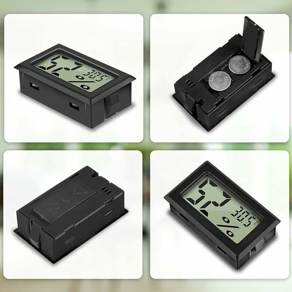 Mini Digital LCD Termometer Hygrometer (3 STK - A) Temperatur H