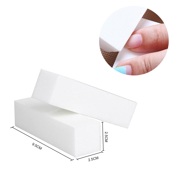 10 st vita buffer slipblock, polerblock buffer ny generation nagelfil block nagelkonst manikyrverktyg