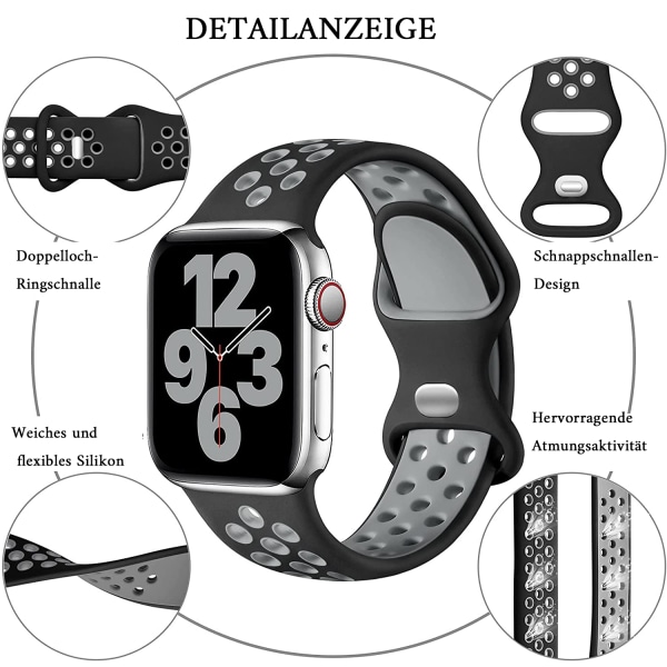 Adorve Kompatible Apple Watch Remme 45mm 44mm 42mm SE iWatch