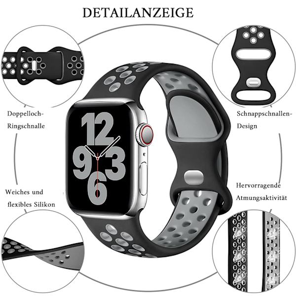 Adorve Yhteensopivat Apple Watch -rannekkeet 45 mm 44 mm 42 mm SE iWatch