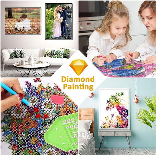 5D Diamantmaleri Sæt, Diamantkunst Sæt til Voksne, Maleri efter