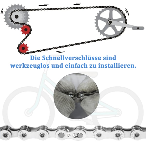 4 st cykelkedjelänkar - 10 hastigheter