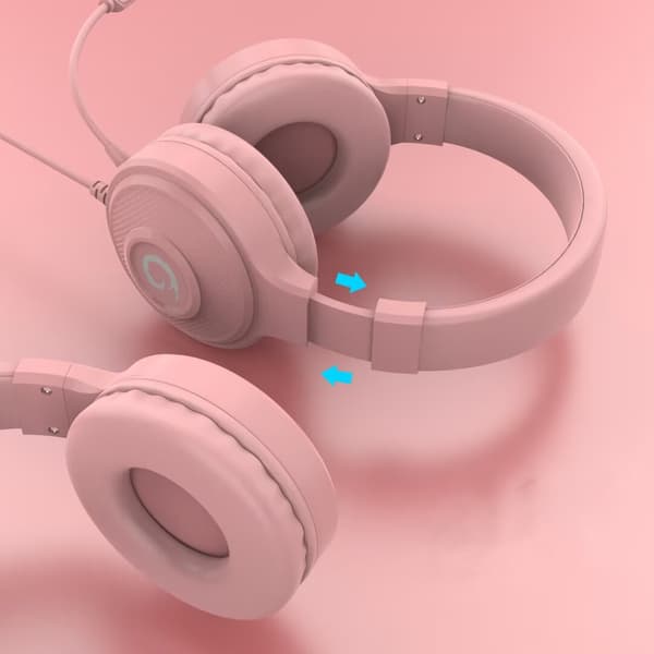 Pink Wired Gaming Headset - 7.1 Surround Sound - Audio Drivers i