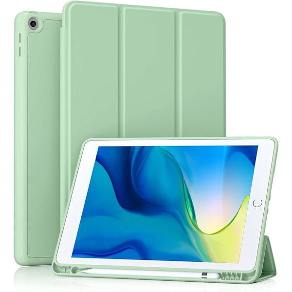 Etui Kompatibelt med iPad 10,2 Tommer 2021/2020 iPad 9. / 8. Generasjon & 2019 iPad 7. Generasjon med Blyant Holder, Beskyttende Etui med Myk TPU