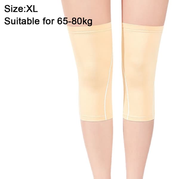 Vinter Termiska Knäskydd Elastiska Löpar Knäkompressionsärmar Benstöd Skydd Skin color XL code