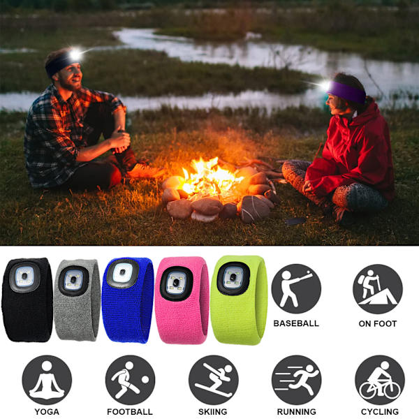 Sportshodeband med LED-lys, USB-ladbart, Unisex-gaver