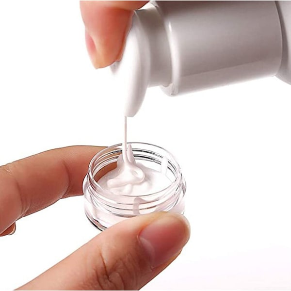 108 st tomma kosmetiska plastburkar, 5 ml genomskinliga runda reseburkar