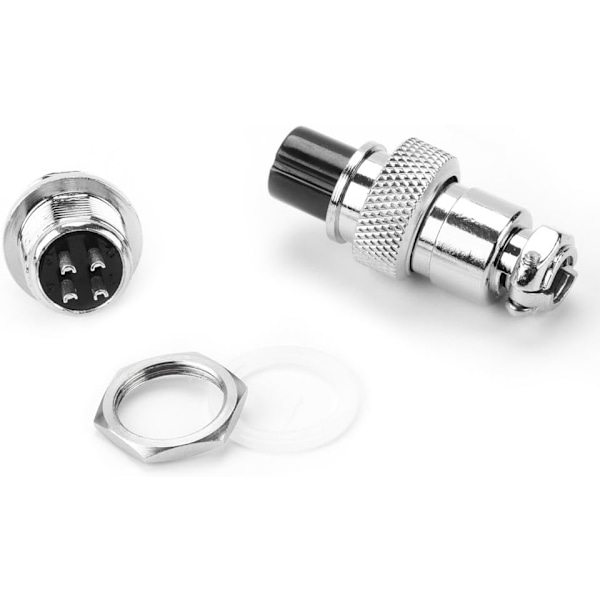 5 st GX12 4-stifts metallflygplanskontakt