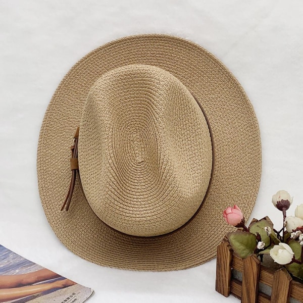 Fedora Panama Hat til Mænd - Stråhat i Trilby-Stil - Forskellige Størrelser - Strandhat